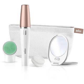 Braun FaceSpa 851V blanco y bronce con sus accesorios